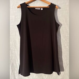 Susan Graver Tank Top Sleeveless Black Women’s Sz M NWOT